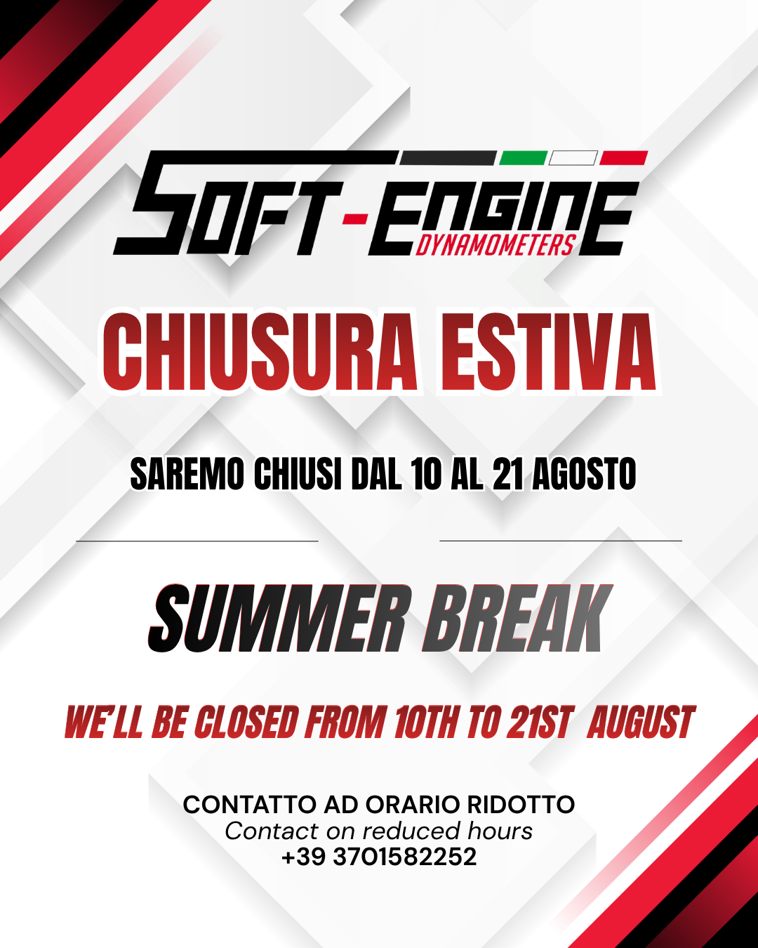 CHIUSURA ESTIVA 2026